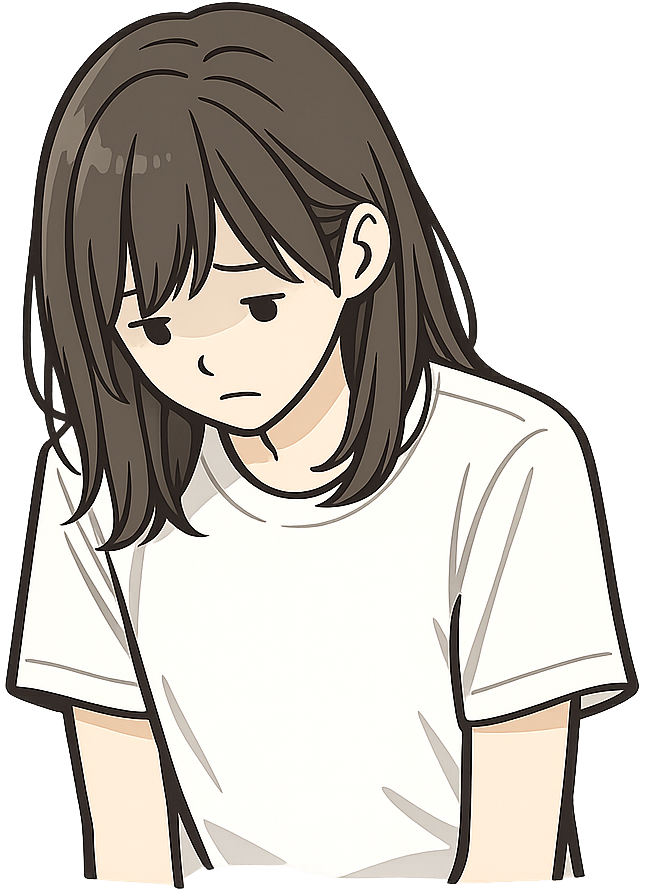 うなだれている人