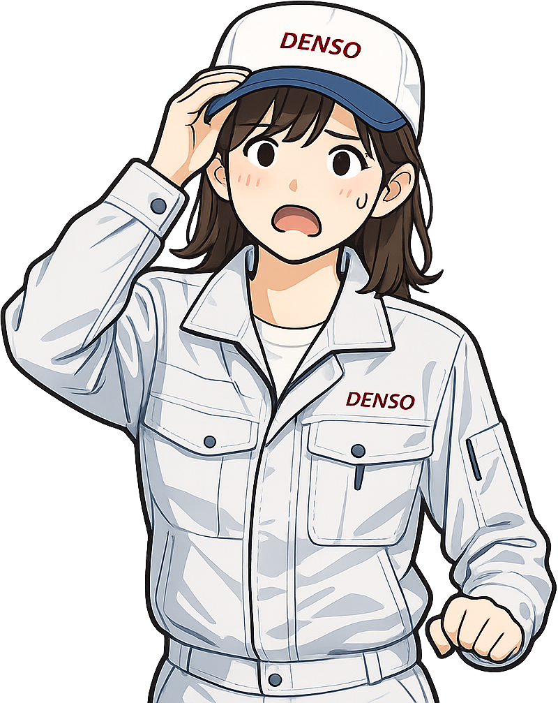 あわてているデンソー期間工
