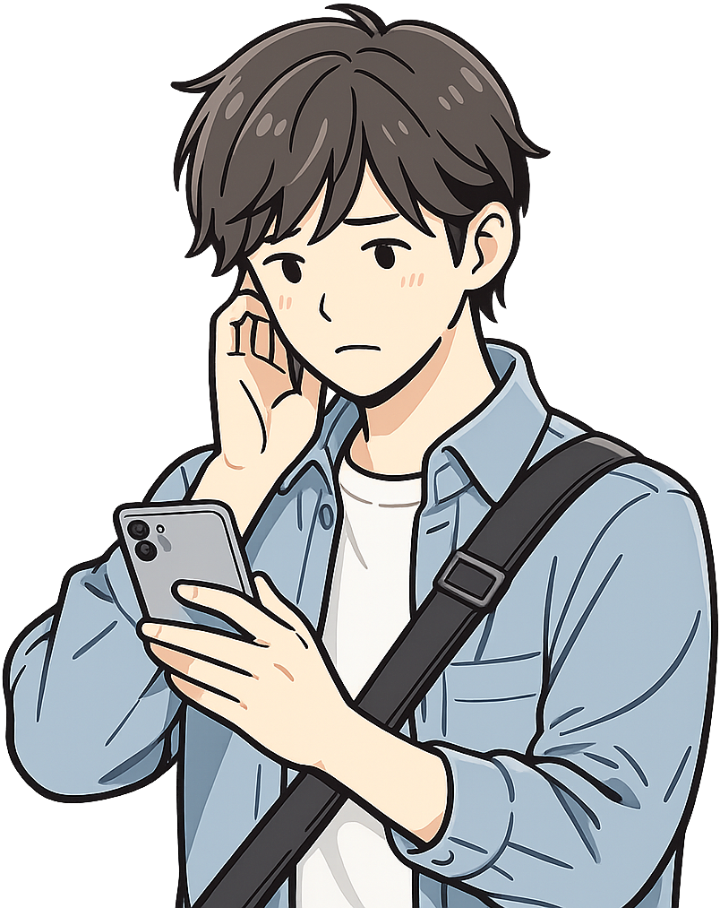 スマホを見てそわそわしている人