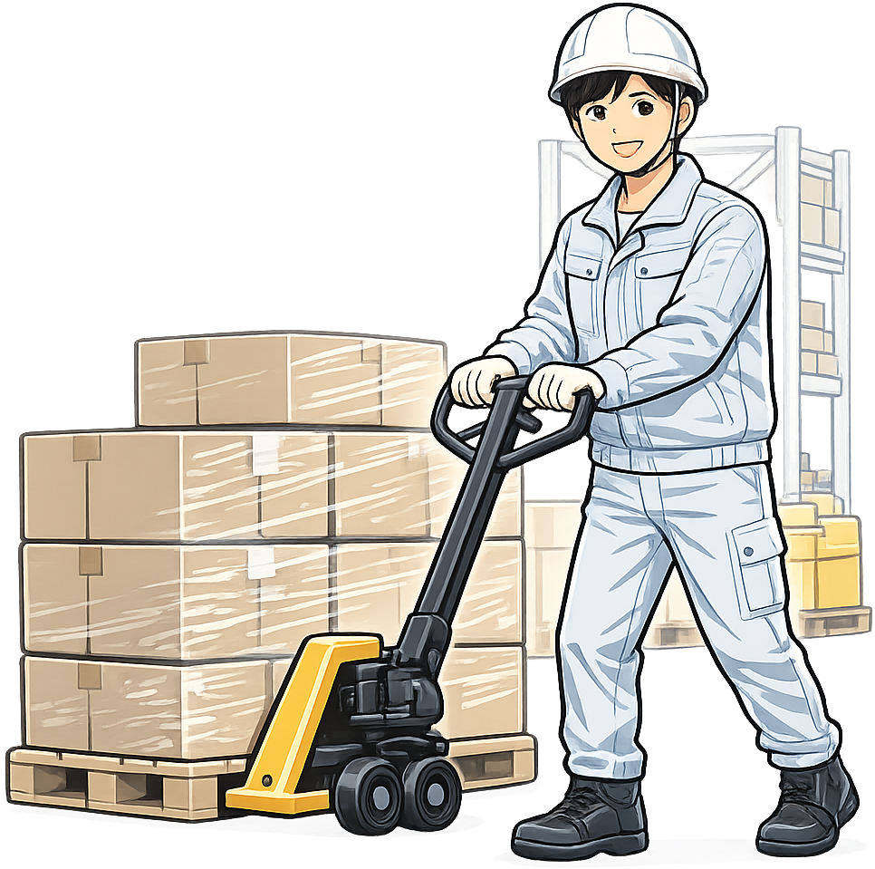 物流の現場で働いている人