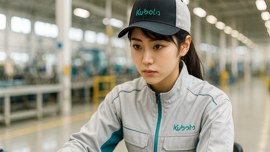 真面目に働いているクボタ期間工の女性