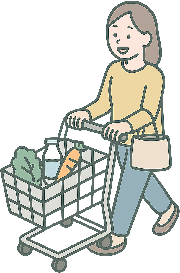 買い物をしている女性