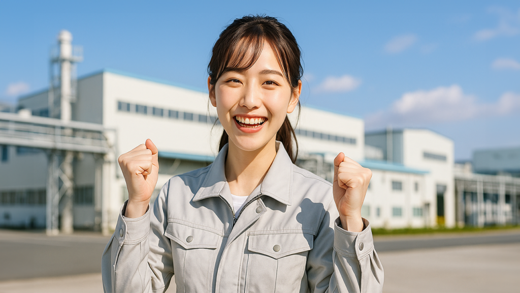 笑顔の女性