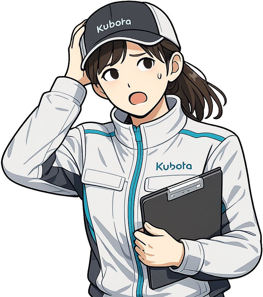 慌てているクボタ期間工