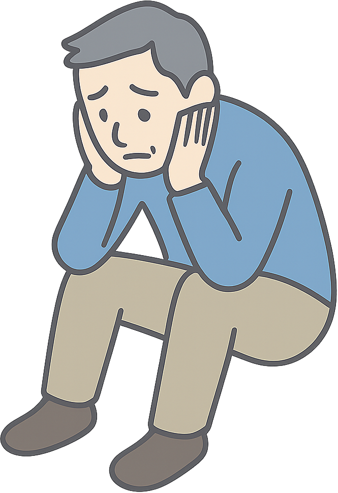 落ち込んでいる男性
