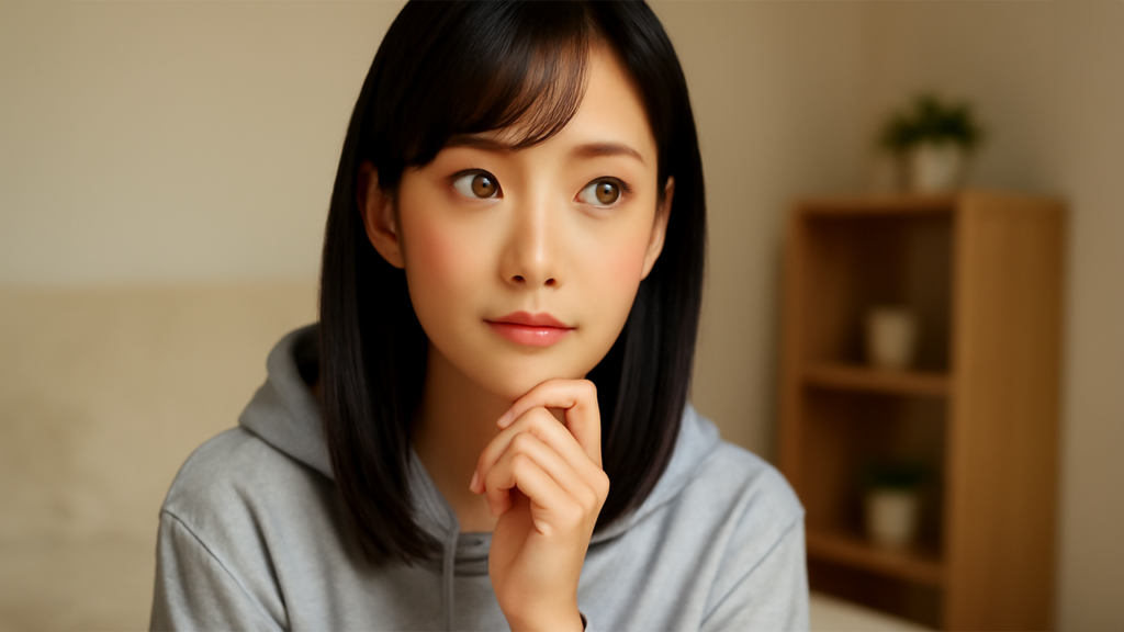 合否の連絡を待っている女性