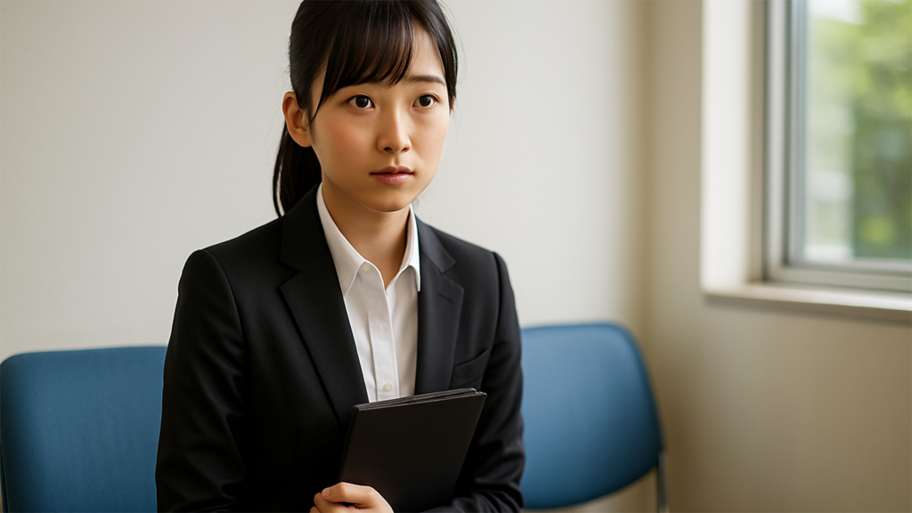 不安そうな女性