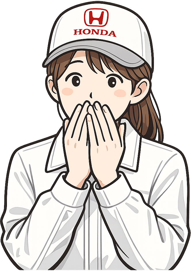 驚きの表情を見せる女性