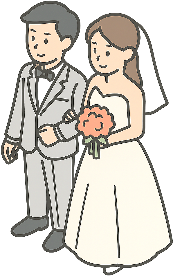 結婚式のカップル