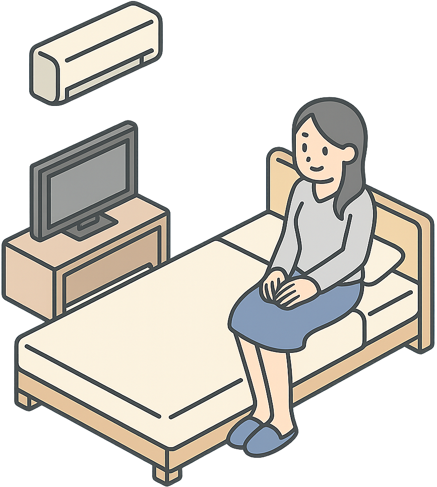 寮生活の女性