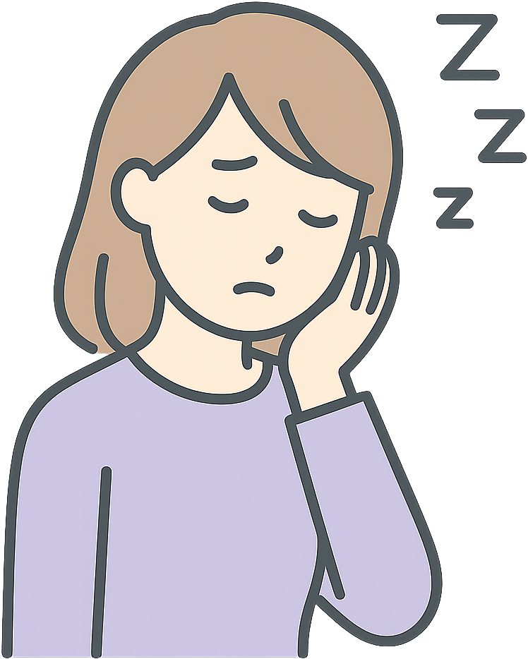 眠そうな女性