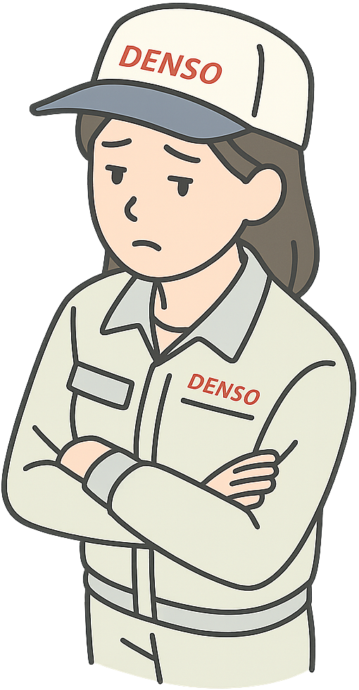仕事に飽きている期間工の女性