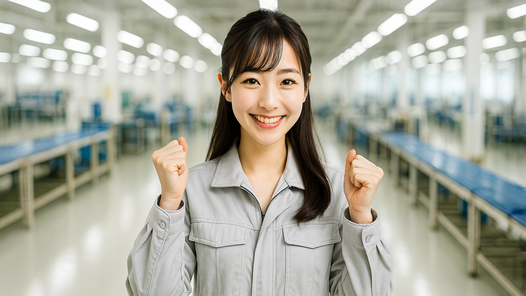 工場勤務の女性