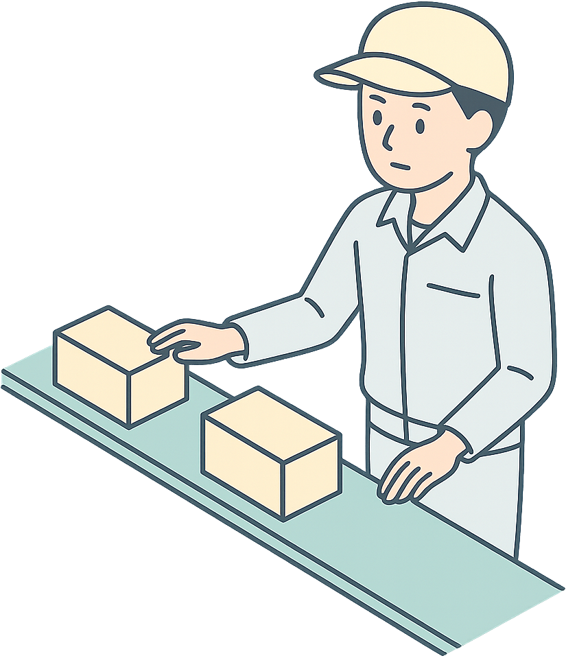 広い視野で作業をしている人