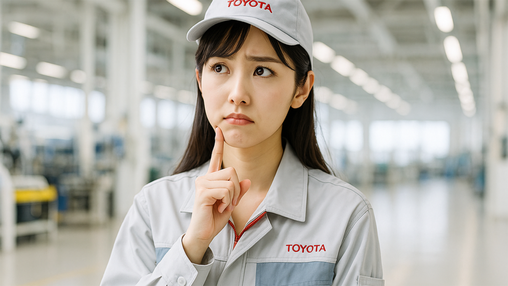 疑問を感じているトヨタ期間工の女性
