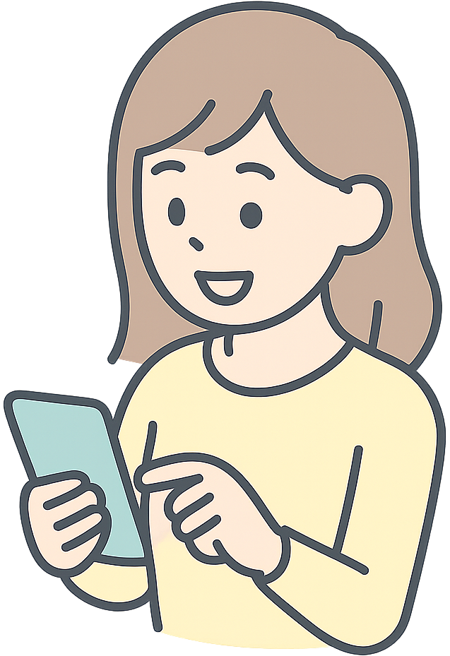 スマホを操作している女性