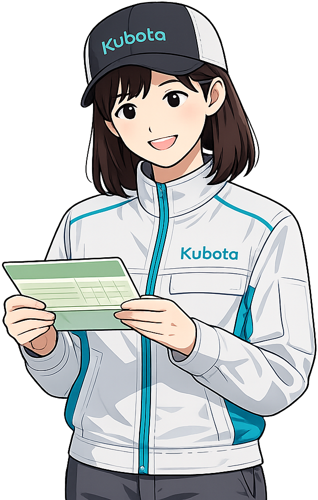 預金通帳を見ている期間工