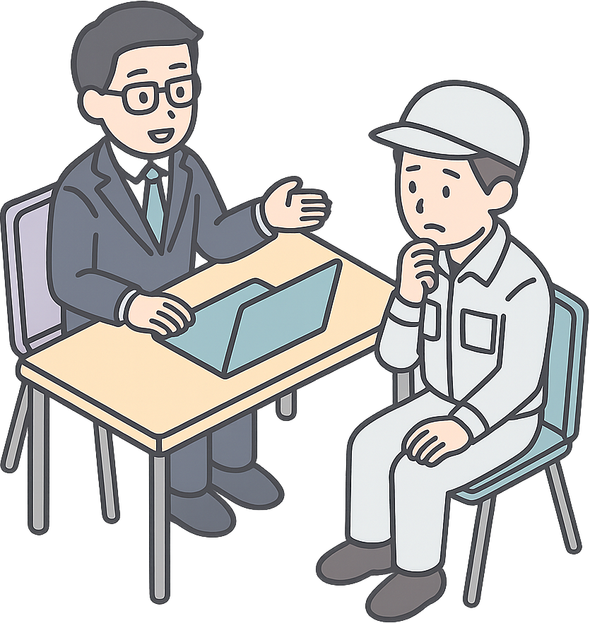弁護士に相談している期間工