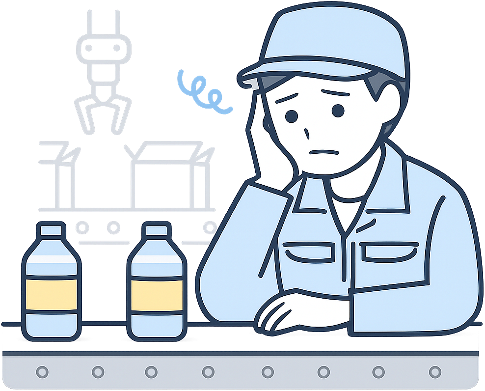 ライン作業に辟易している工場勤務の人
