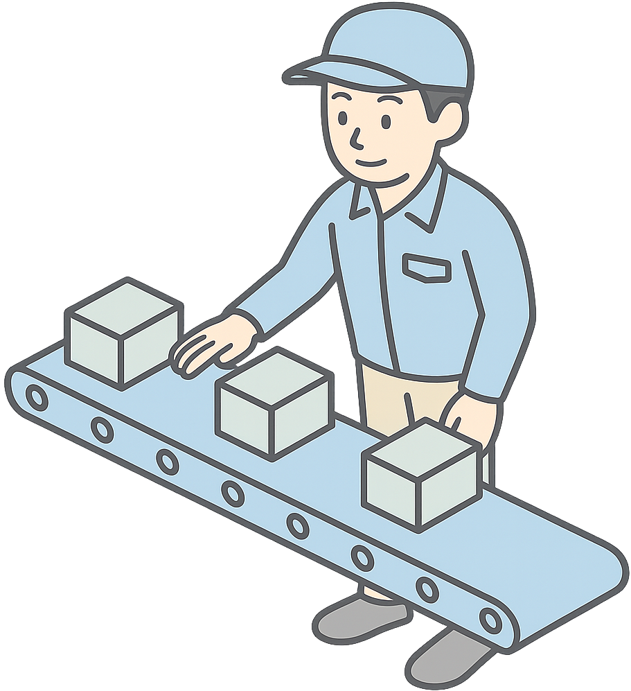 ライン作業を行っている期間工