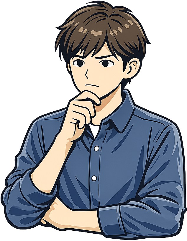 考えごとをしている人