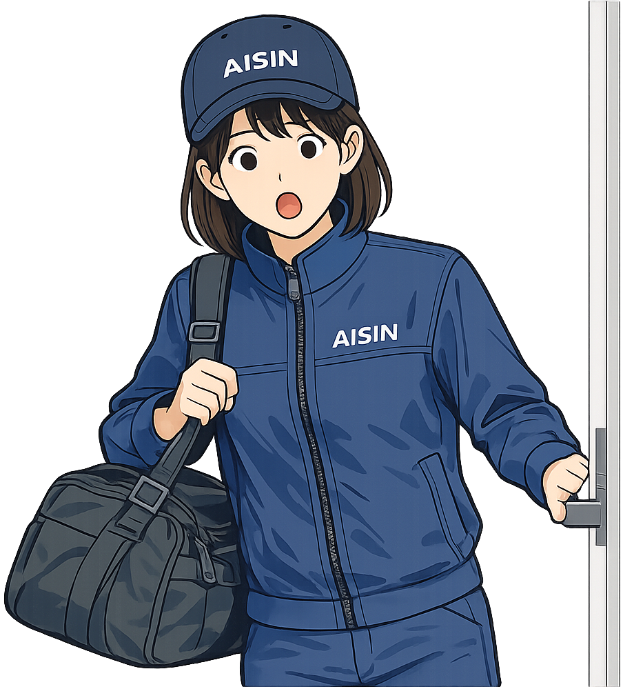 寮の部屋に入って驚いている人