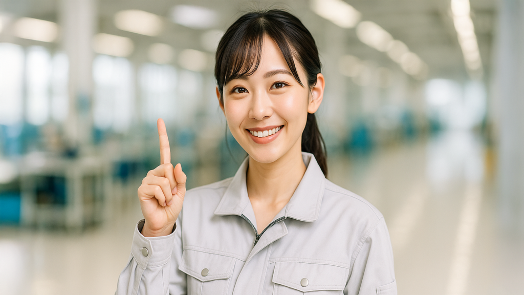 注意喚起している女性