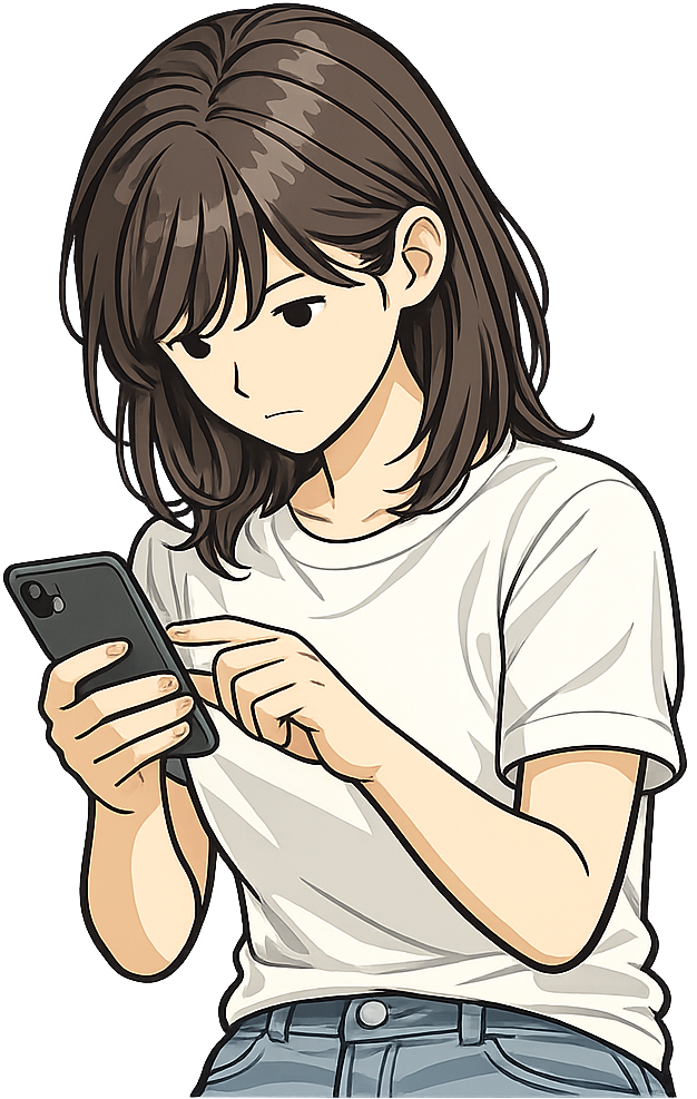 スマホを確認している人