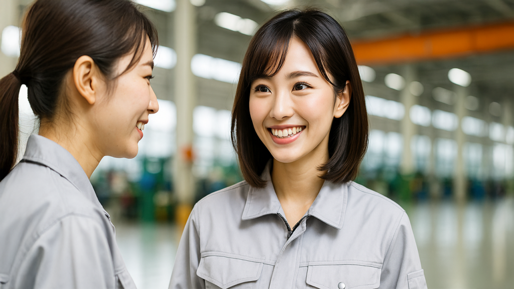 工場勤務の人々