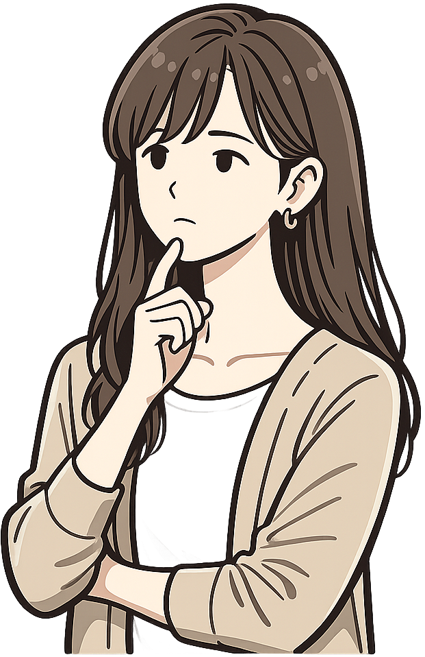 考えごとをしている人