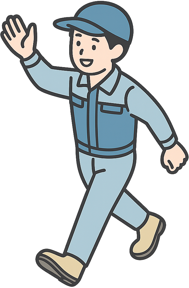 元気に出社している期間工