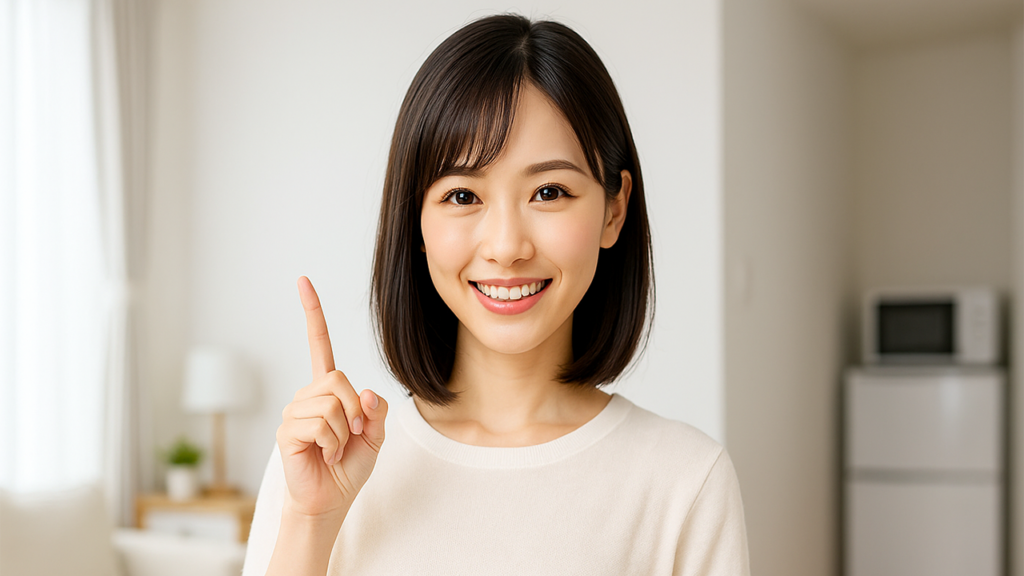笑顔の女性