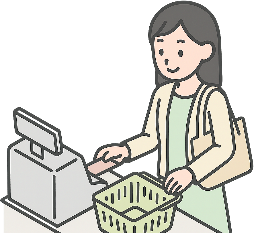買い物をしている女性