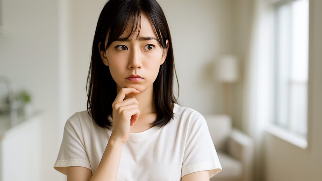 不安そうな女性
