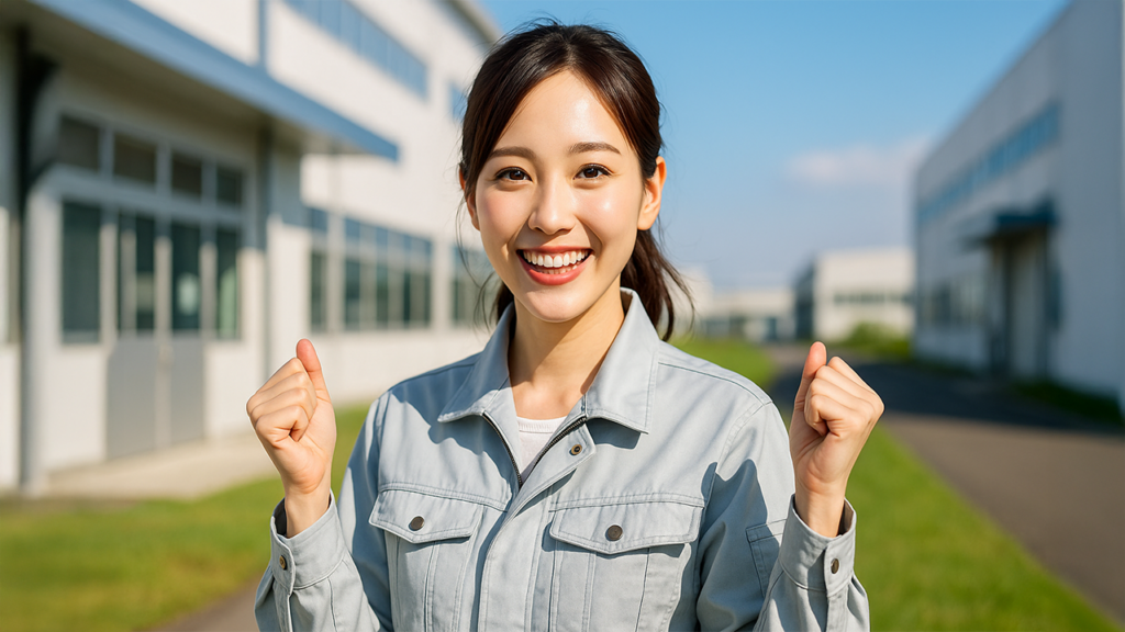 工場勤務の女性