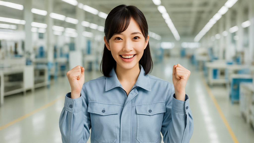 工場勤務の女性