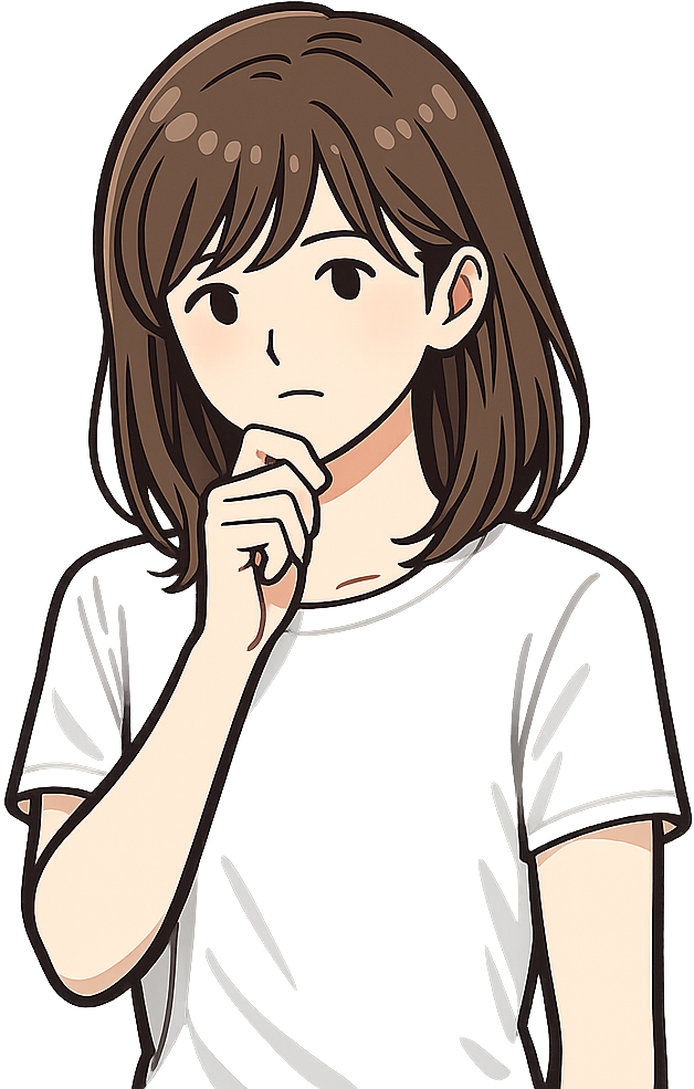 考えごとをしている人