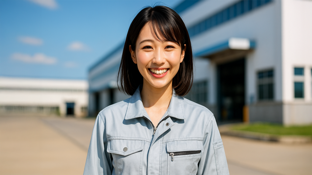 笑顔の期間工女性