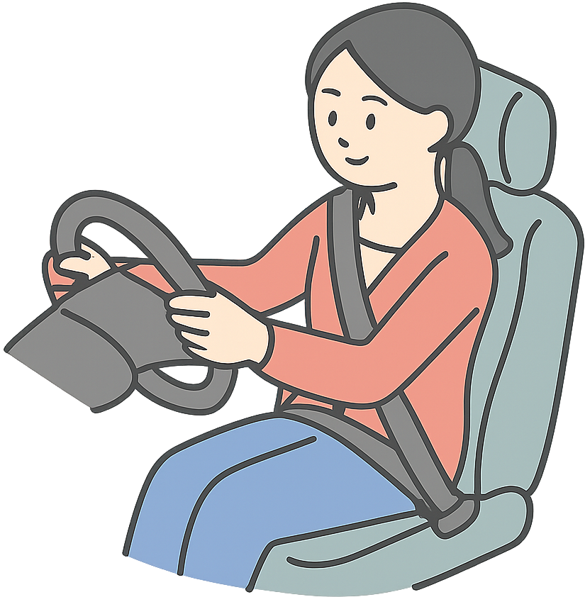 車を運転している女性