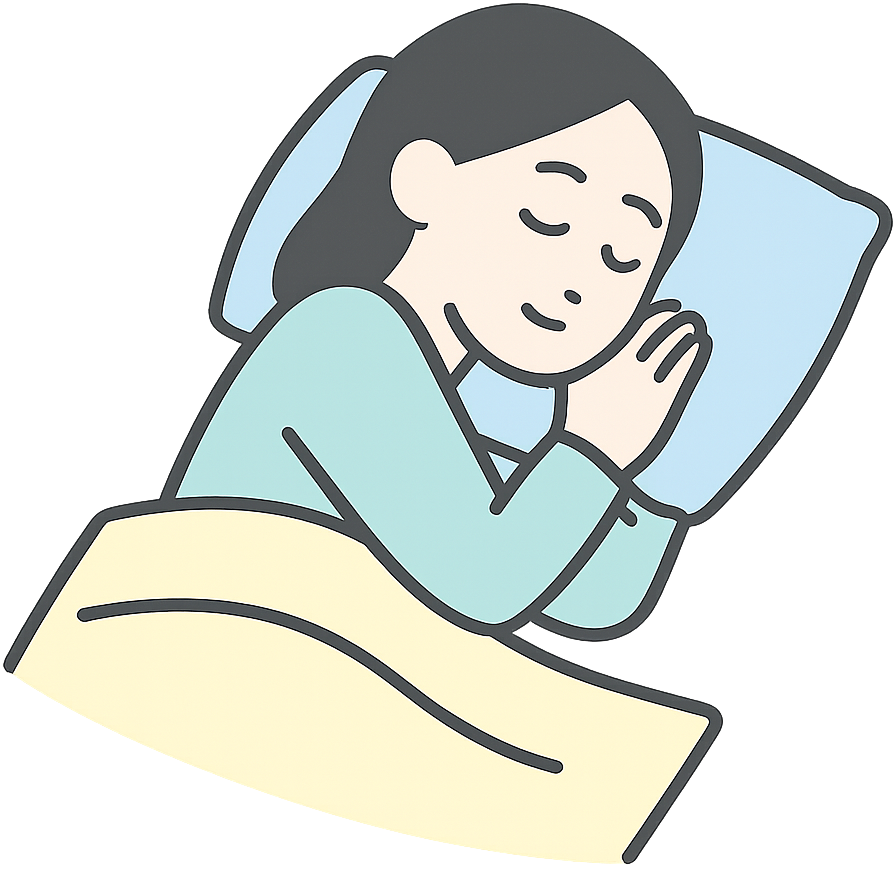 安眠している女性
