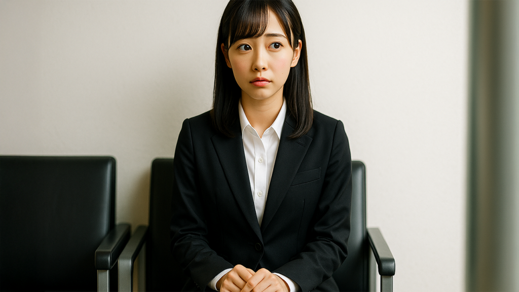 待合室にいる女性