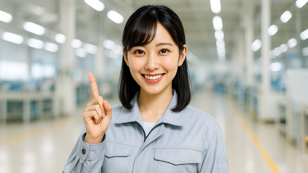 ポイントを教えている女性