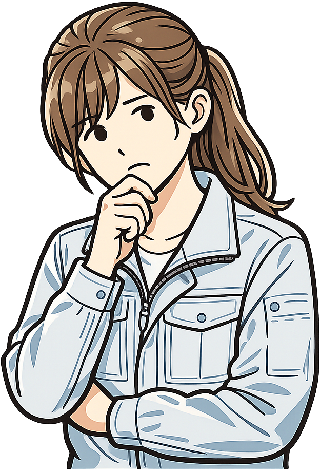 考えごとをしている期間工