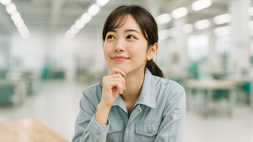 工場勤務の女性
