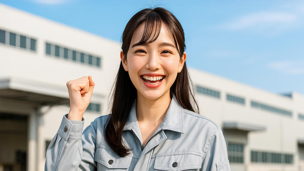 工場勤務の女性