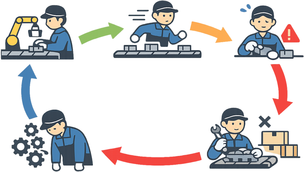 作業スピードと品質プレッシャーによる悪循環