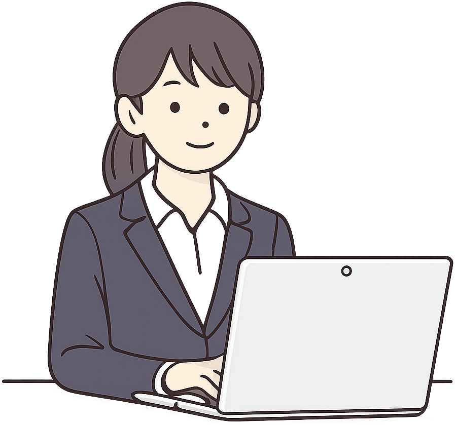 WEB面接を受けている人