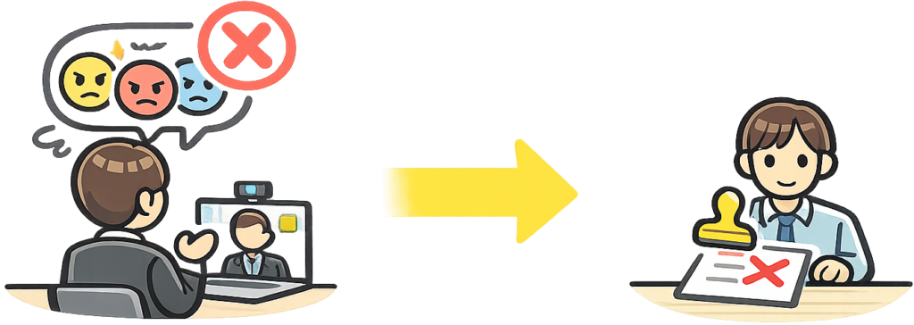 退職理由を人間関係だけで語っているイメージ