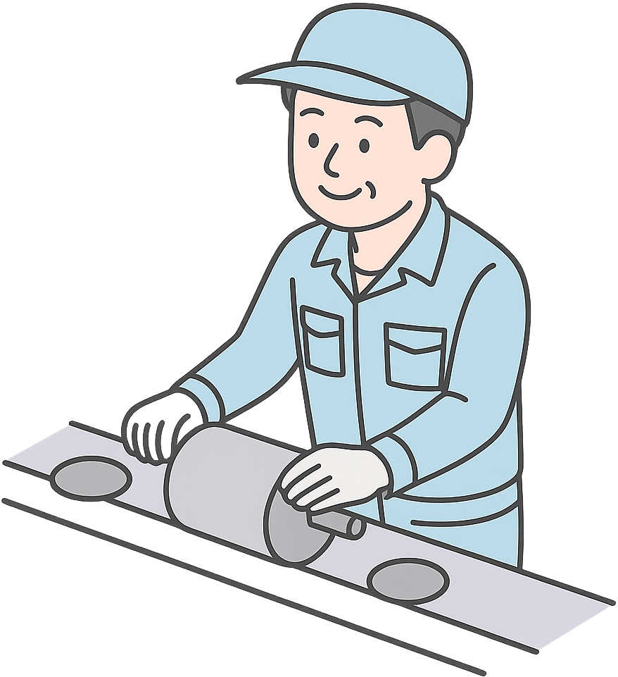 ライン作業をしている40代の期間工