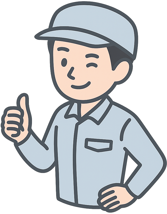 サムズアップしている期間工